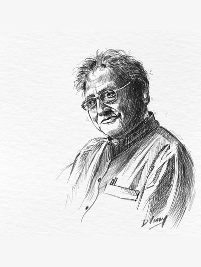 Pen, pencil and charcoal drawing 1 by Vinay Deshpande