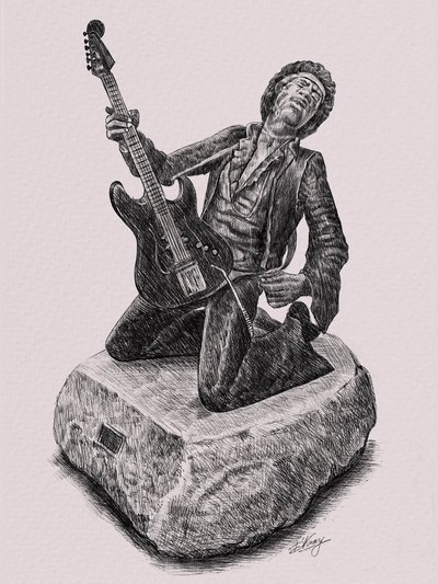 Pen, pencil and charcoal drawing 13 by Vinay Deshpande