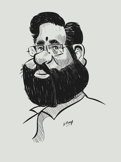 Pen, pencil and charcoal drawing 17 by Vinay Deshpande