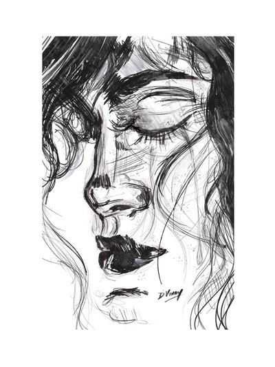 Pen, pencil and charcoal drawing 26 by Vinay Deshpande