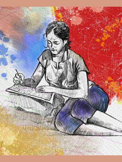 Pen, pencil and charcoal drawing 28 by Vinay Deshpande