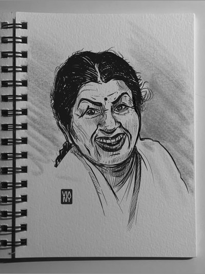 Pen, pencil and charcoal drawing 29 by Vinay Deshpande