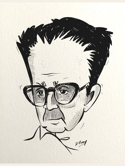 Pen, pencil and charcoal drawing 34 by Vinay Deshpande