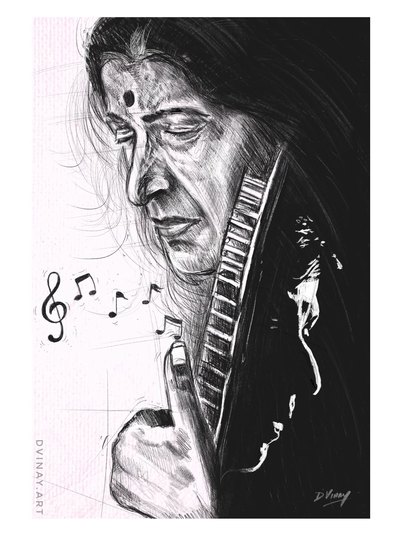 Pen, pencil and charcoal drawing 35 by Vinay Deshpande