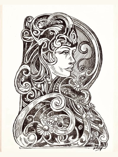 Pen, pencil and charcoal drawing 38 by Vinay Deshpande