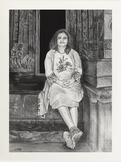 Pen, pencil and charcoal drawing 42 by Vinay Deshpande