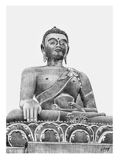 Pen, pencil and charcoal drawing 44 by Vinay Deshpande