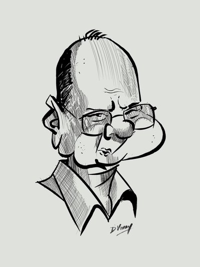 Pen, pencil and charcoal drawing 49 by Vinay Deshpande