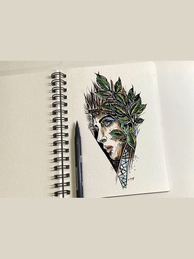 Pen, pencil and charcoal drawing 5 by Vinay Deshpande