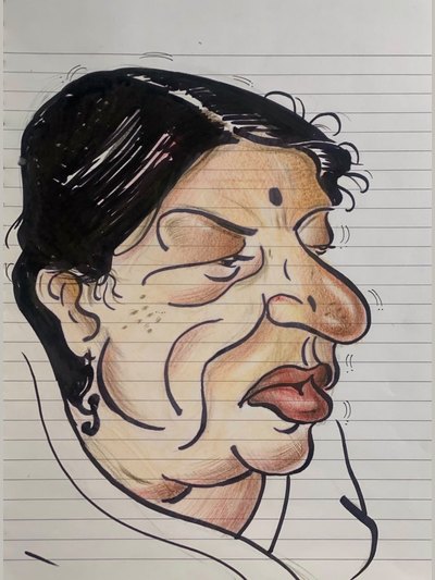 Pen, pencil and charcoal drawing 51 by Vinay Deshpande