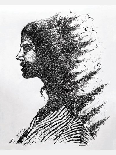 Pen, pencil and charcoal drawing 53 by Vinay Deshpande