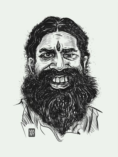 Pen, pencil and charcoal drawing 58 by Vinay Deshpande