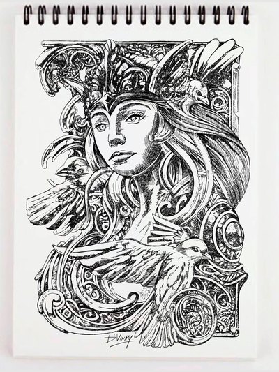 Pen, pencil and charcoal drawing 62 by Vinay Deshpande