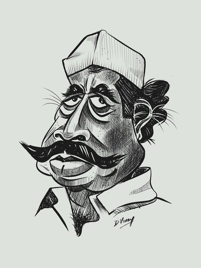 Pen, pencil and charcoal drawing 65 by Vinay Deshpande