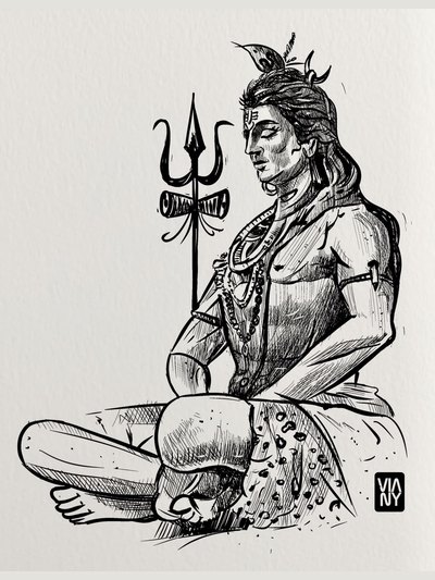 Pen, pencil and charcoal drawing 7 by Vinay Deshpande