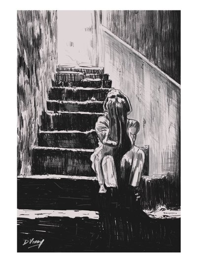 Pen, pencil and charcoal drawing 70 by Vinay Deshpande