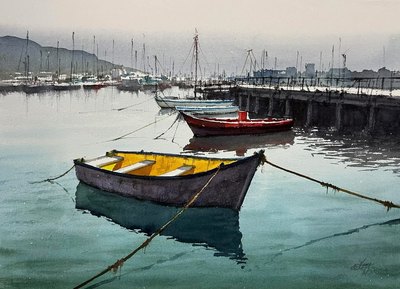 Watercolor, oil, acrylic and color pencil artwork 10 by Vinay Deshpande