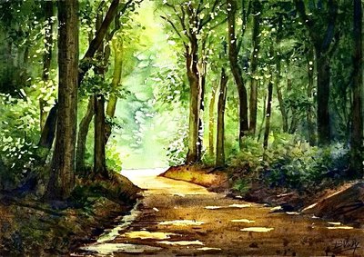 Watercolor, oil, acrylic and color pencil artwork 12 by Vinay Deshpande