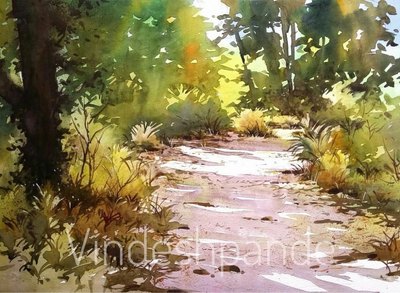 Watercolor, oil, acrylic and color pencil artwork 13 by Vinay Deshpande