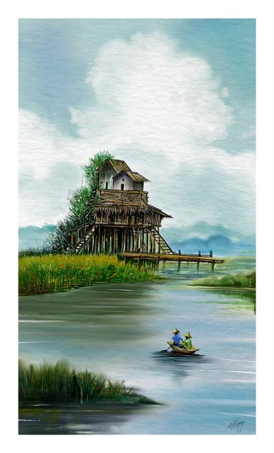 Watercolor, oil, acrylic and color pencil artwork 2 by Vinay Deshpande