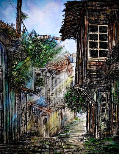 Watercolor, oil, acrylic and color pencil artwork 37 by Vinay Deshpande
