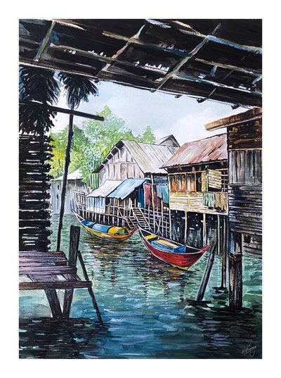 Watercolor, oil, acrylic and color pencil artwork 40 by Vinay Deshpande