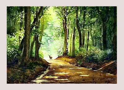 Watercolor, oil, acrylic and color pencil artwork 8 by Vinay Deshpande