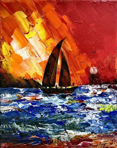 Watercolor, oil, acrylic and color pencil artwork 9 by Vinay Deshpande
