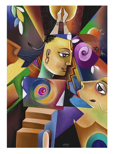 Vivid artwork 37 by Vinay Deshpande
